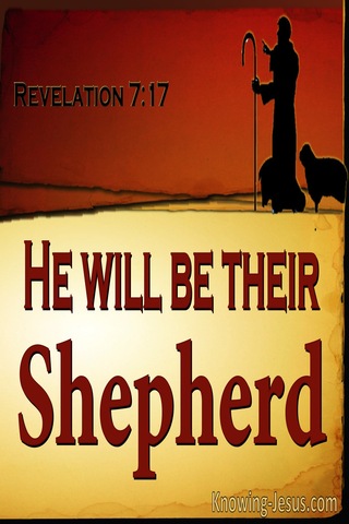 Revelation 7:17 He WIll Be Their Shepherd (brown)
